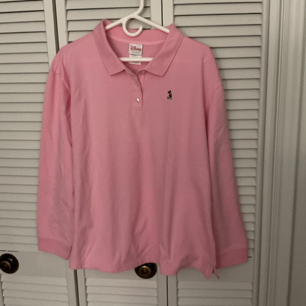 Disney Light Pink long sleeve Polo Shirt